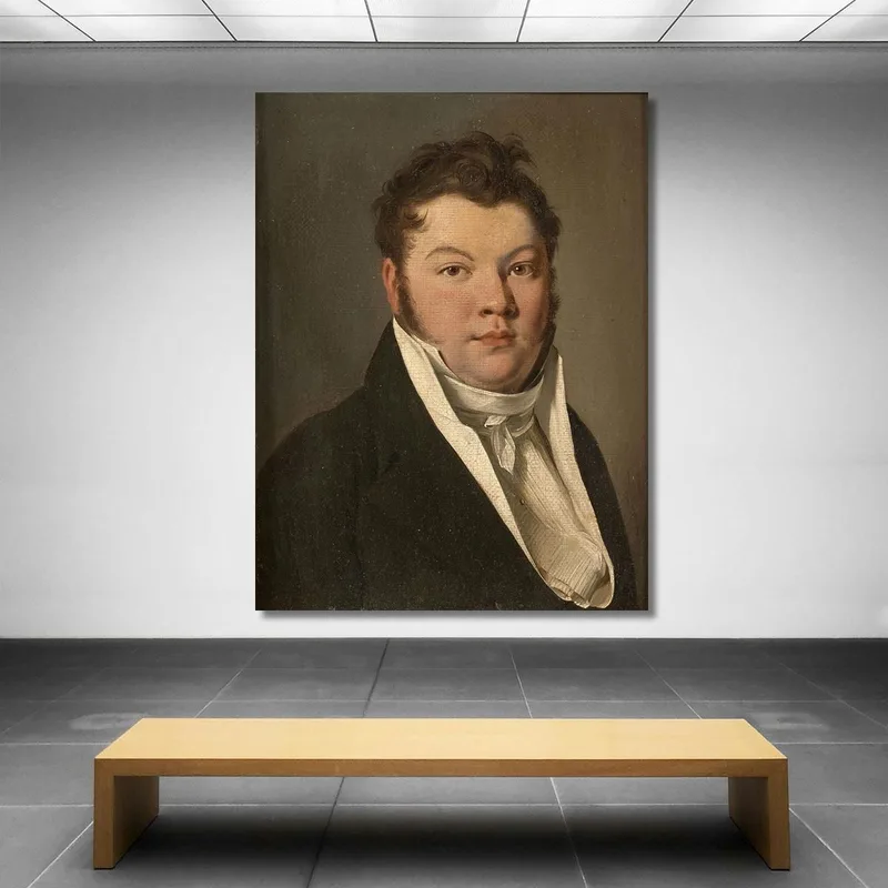 Portrait Of A Man In A Black Jacket Louis Léopold Boilly