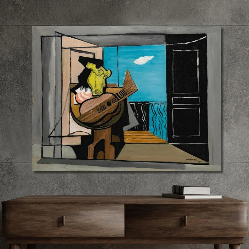 Innenraum Auf Dem Balkon Louis Marcoussis