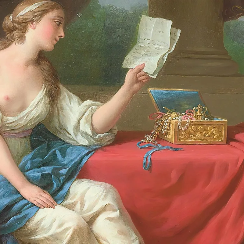 Penelope Reading A Letter From Odysseus Louis-Jean-François Lagrenée