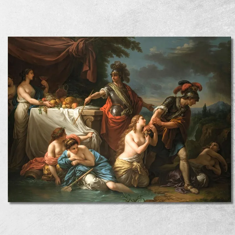 Ubaldo E Il Cavaliere Danese Louis-Jean-François Lagrenée quadro stampa su tela