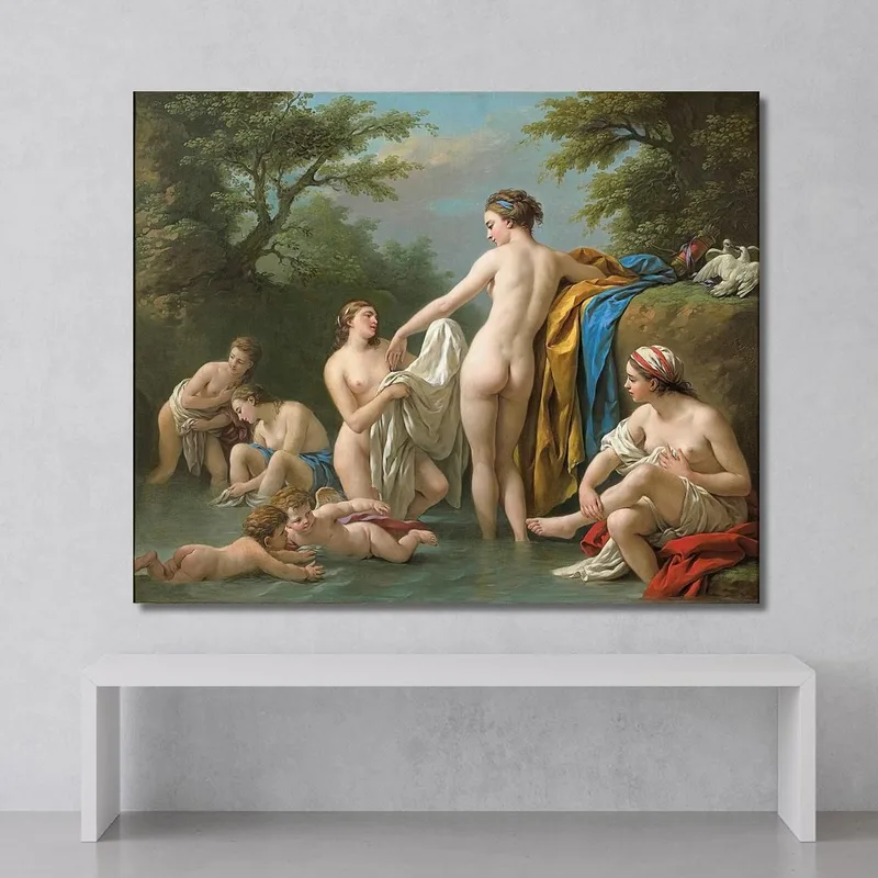 Venus And Nymphs Bathing Louis-Jean-François Lagrenée