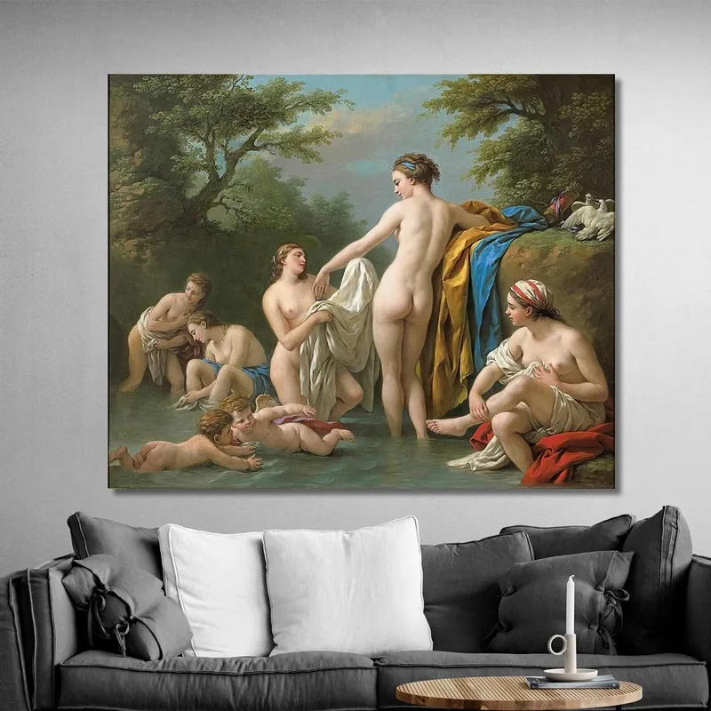 Venus And Nymphs Bathing Louis-Jean-François Lagrenée