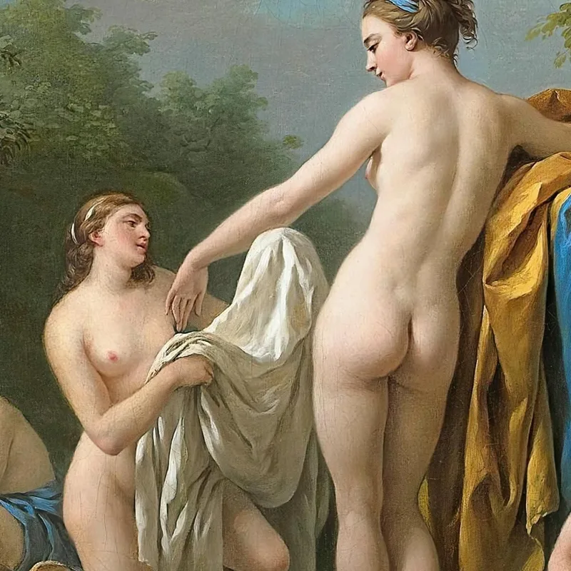 Venus And Nymphs Bathing Louis-Jean-François Lagrenée