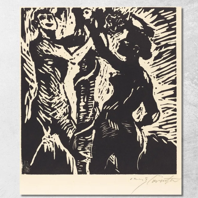 Adam Und Eva - Der Sündenfall Lovis Corinth drucken auf leinwand