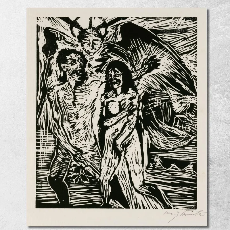 Austreibung Aus Dem Paradies Lovis Corinth drucken auf leinwand