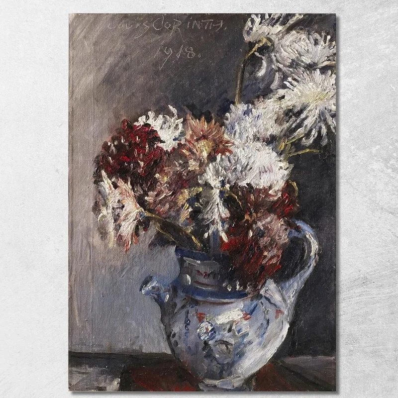 Chrysanthemen Im Krug Lovis Corinth drucken auf leinwand