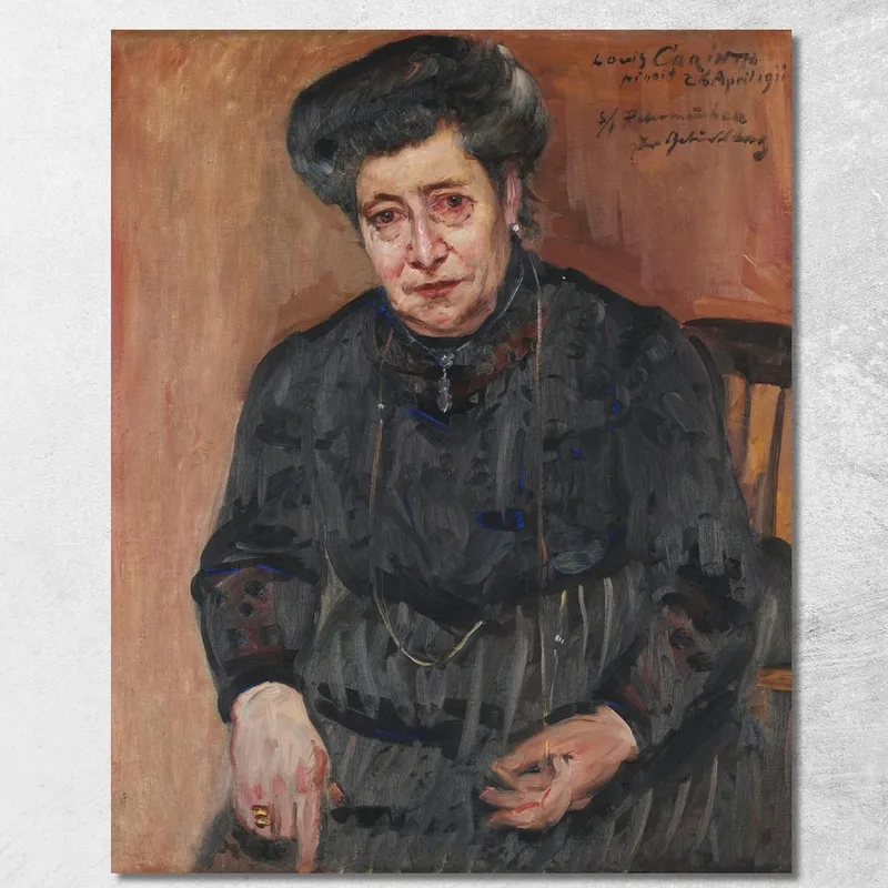 Damenporträt - Porträt Der Schwiegermutter Des Künstlers Lovis Corinth drucken auf leinwand