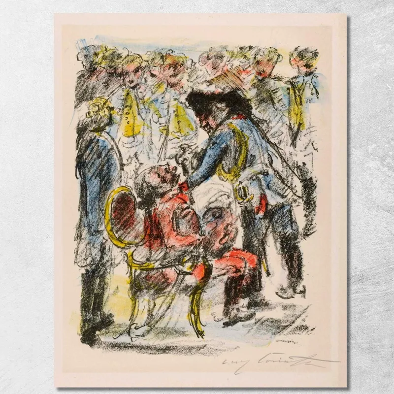 Der Alte Fritz Und Der Alte Ziethen - 'Bleibe Er Nur Ruhig Sitzen' Lovis Corinth drucken auf leinwand