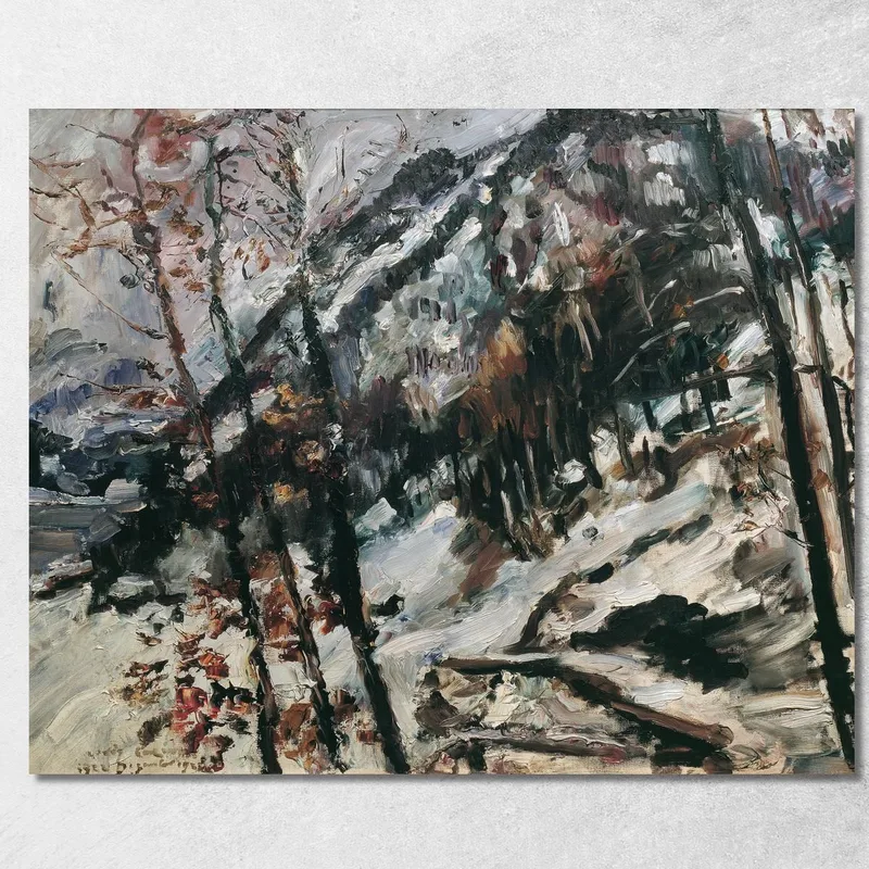 Der Herzogstand Am Walchensee Im Schnee Lovis Corinth drucken auf leinwand