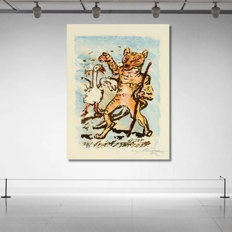 Der Kater Hinze Und Eine Singende Gans Lovis Corinth