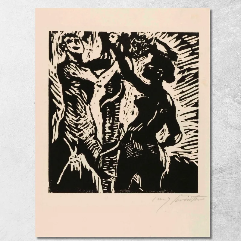 Der Sündenfall Lovis Corinth drucken auf leinwand