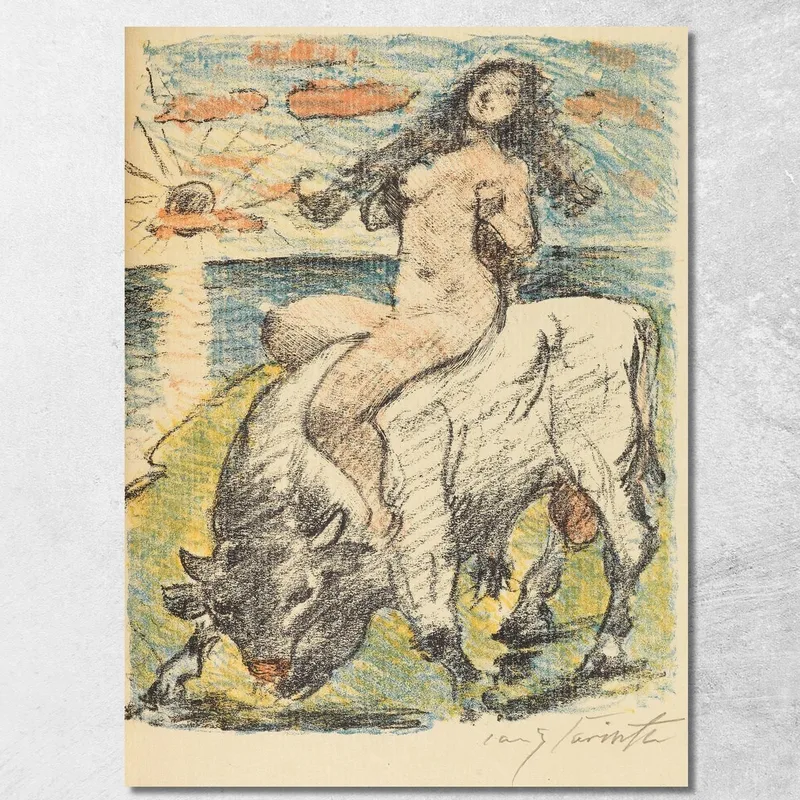 Der Venuswagen Lovis Corinth drucken auf leinwand