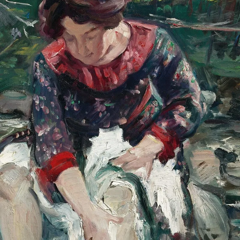 Mädchen Im Waldbach Lovis Corinth