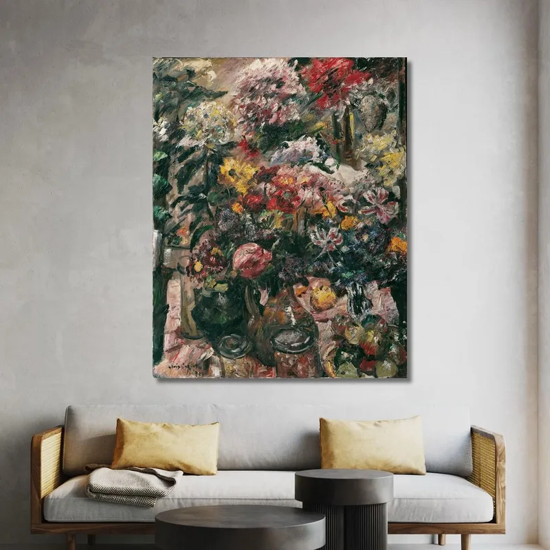 Stillleben Mit Chrysanthemen Und Amaryllis Lovis Corinth