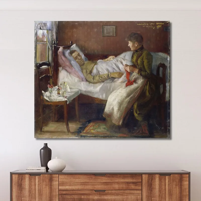 The Artist'S Father In His Sickbed Lovis Corinth