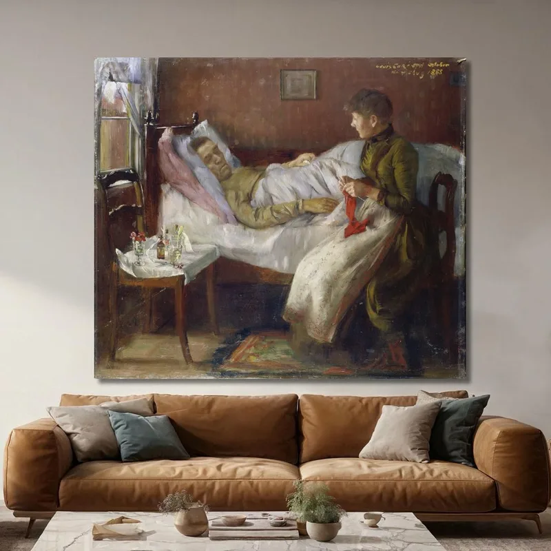 The Artist'S Father In His Sickbed Lovis Corinth