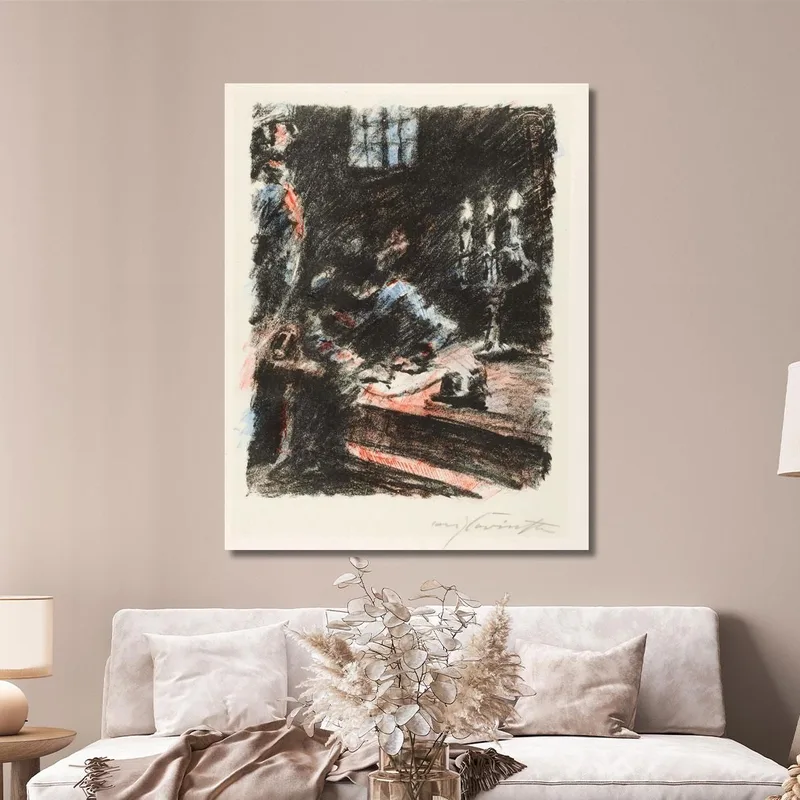 Torgau. Der König Schreibt Auf Den Stufen Des Altars Lovis Corinth