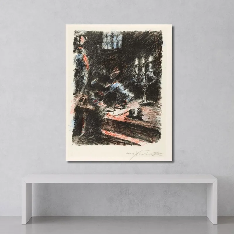 Torgau. Der König Schreibt Auf Den Stufen Des Altars Lovis Corinth