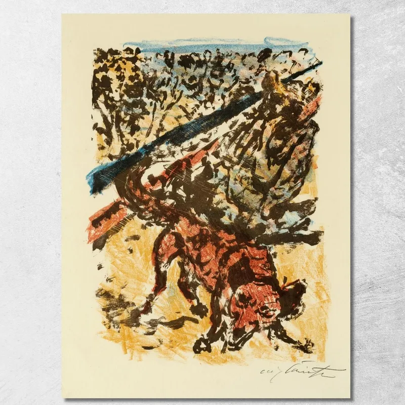 Lupo E Volpe Combattono Tra Loro Lovis Corinth quadro stampa su tela