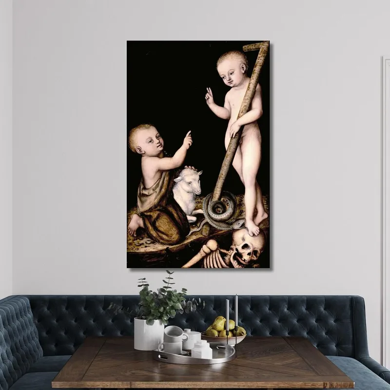 Adoration De L'Enfant Jésus Par Saint Jean-Baptiste Lucas Cranach the Elder