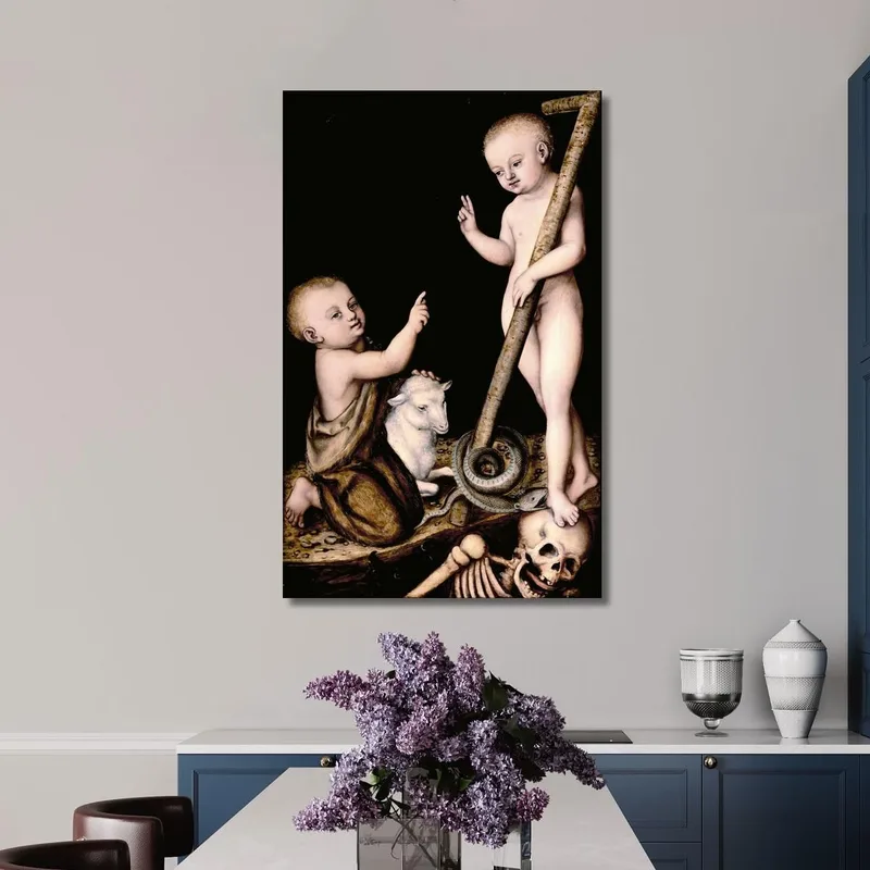 Adoration De L'Enfant Jésus Par Saint Jean-Baptiste Lucas Cranach the Elder