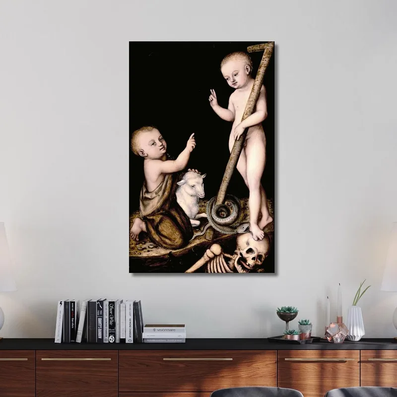 Adoration De L'Enfant Jésus Par Saint Jean-Baptiste Lucas Cranach the Elder