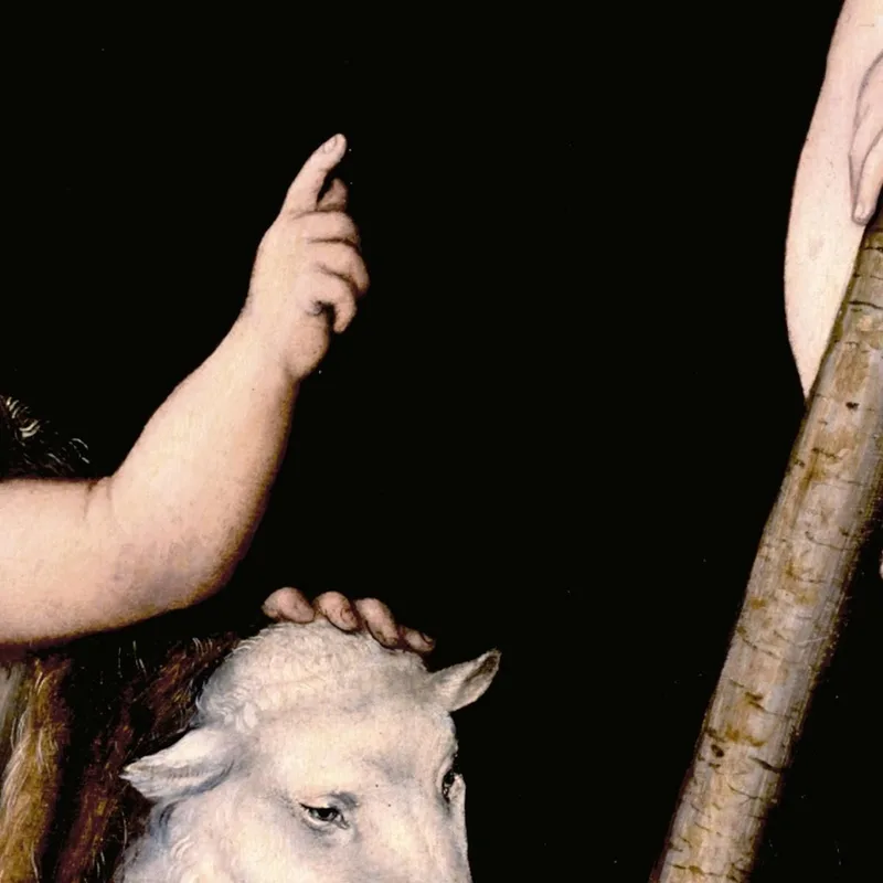 Adoration De L'Enfant Jésus Par Saint Jean-Baptiste Lucas Cranach the Elder