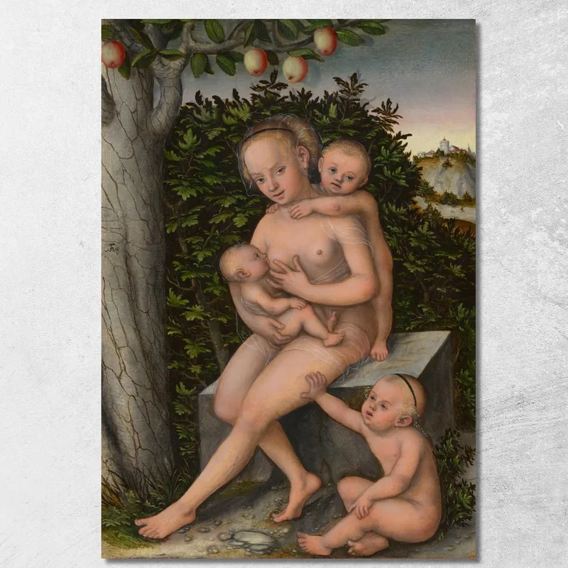 Charité Lucas Cranach the Elder tableau impression sur toile
