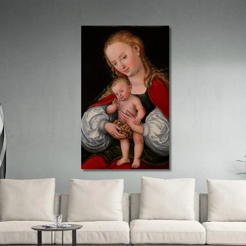 Madonna And Child With Grapes Lucas Cranach the Elder