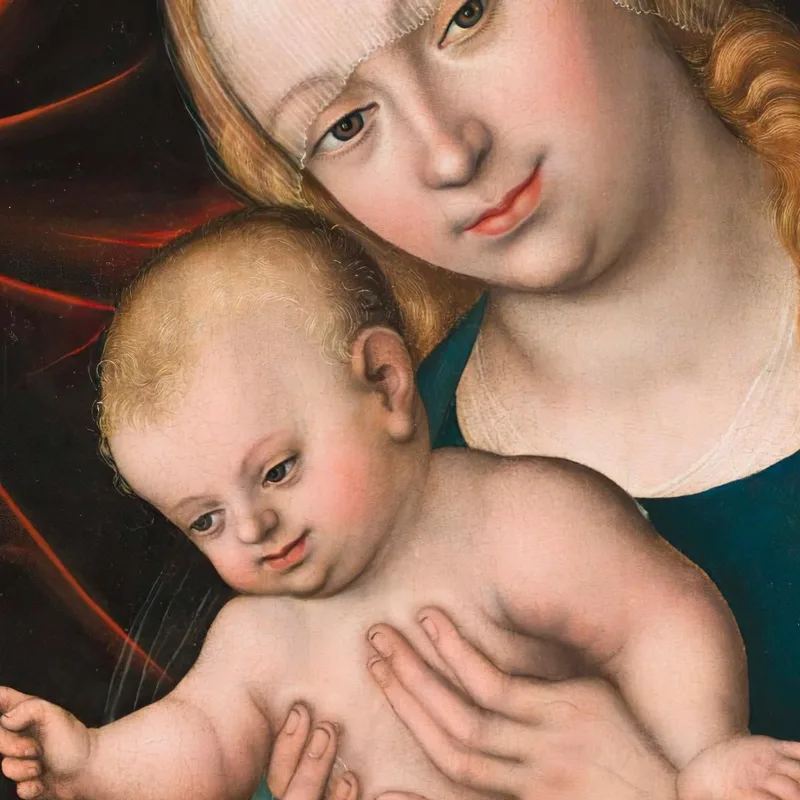 La Virgen Y El Niño Con El Joven San Juan Bautista Y Ángeles Lucas Cranach the Elder