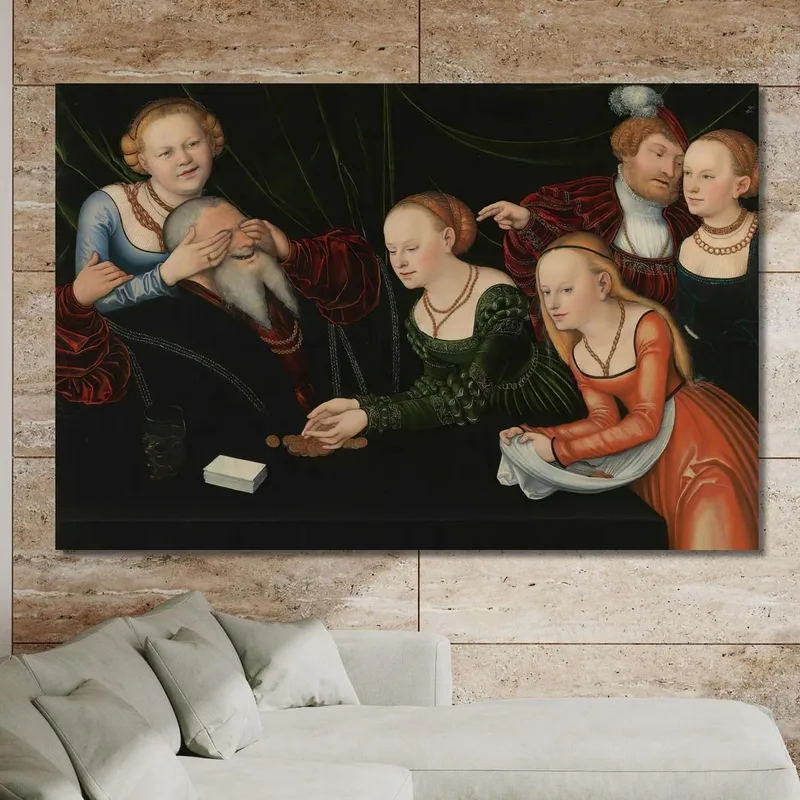 Vieil Homme Dupé Par Des Courtisanes Lucas Cranach the Elder