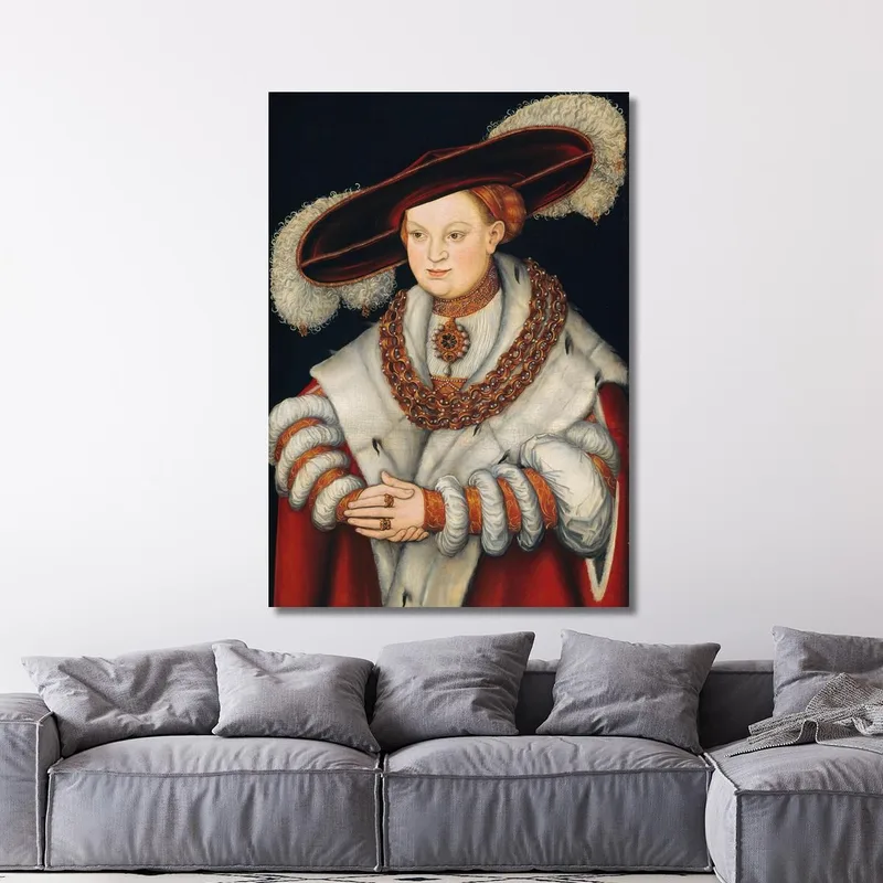 Retrato De Magdalena De Sajonia Esposa Del Elector Joaquín Ii De Brandeburgo Lucas Cranach the Elder