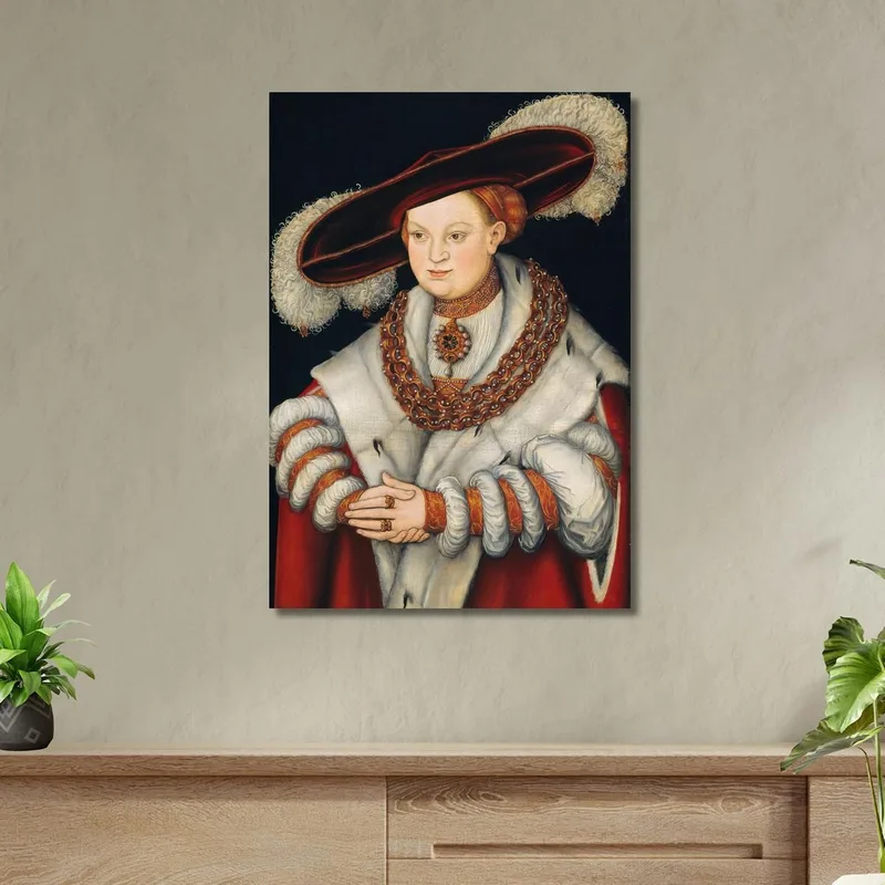 Retrato De Magdalena De Sajonia Esposa Del Elector Joaquín Ii De Brandeburgo Lucas Cranach the Elder