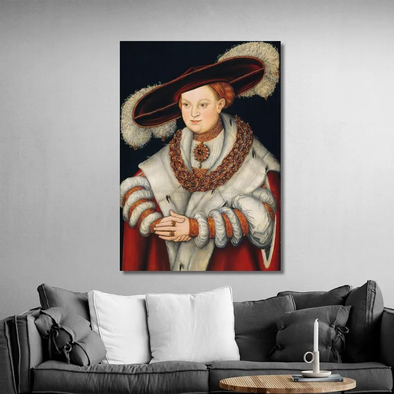 Retrato De Magdalena De Sajonia Esposa Del Elector Joaquín Ii De Brandeburgo Lucas Cranach the Elder