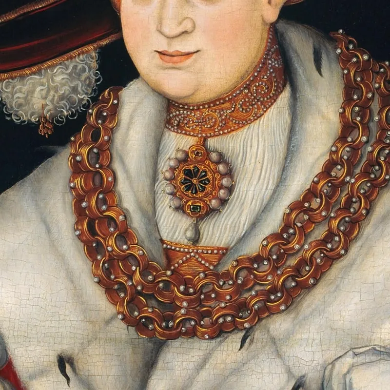 Retrato De Magdalena De Sajonia Esposa Del Elector Joaquín Ii De Brandeburgo Lucas Cranach the Elder