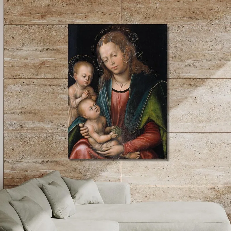 Vierge À L'Enfant Adorée Par L'Enfant Saint Jean Lucas Cranach the Elder