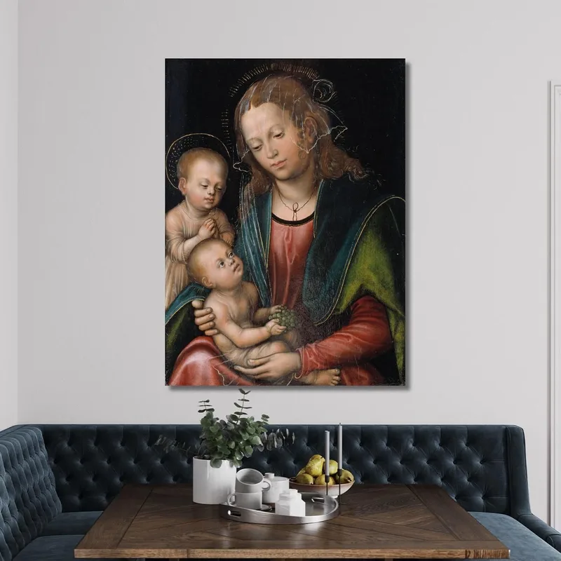 Vierge À L'Enfant Adorée Par L'Enfant Saint Jean Lucas Cranach the Elder