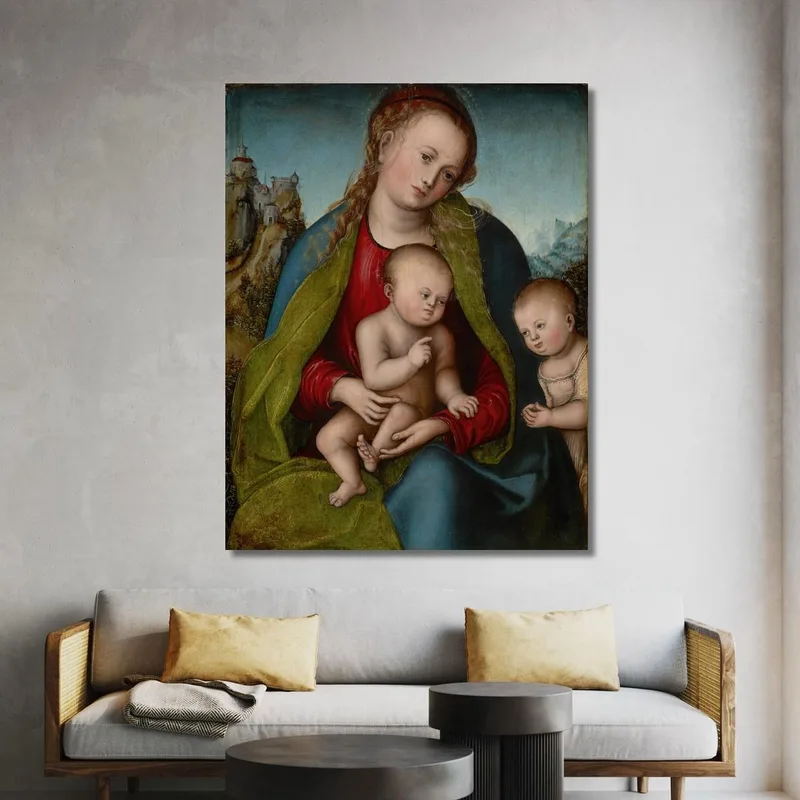 Vierge Marie Avec L'Enfant Et Saint Jean-Baptiste Lucas Cranach the Elder