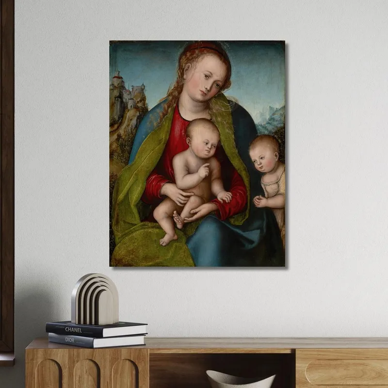 Vierge Marie Avec L'Enfant Et Saint Jean-Baptiste Lucas Cranach the Elder