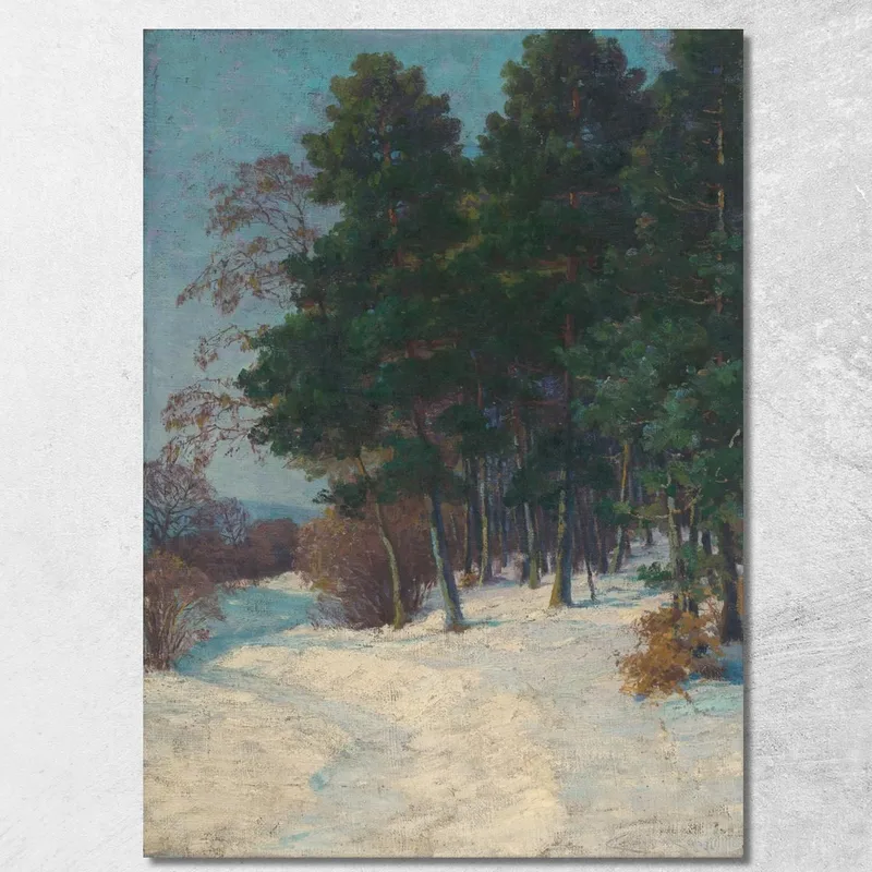Wald Im Winter Ľudovít Čordák drucken auf leinwand