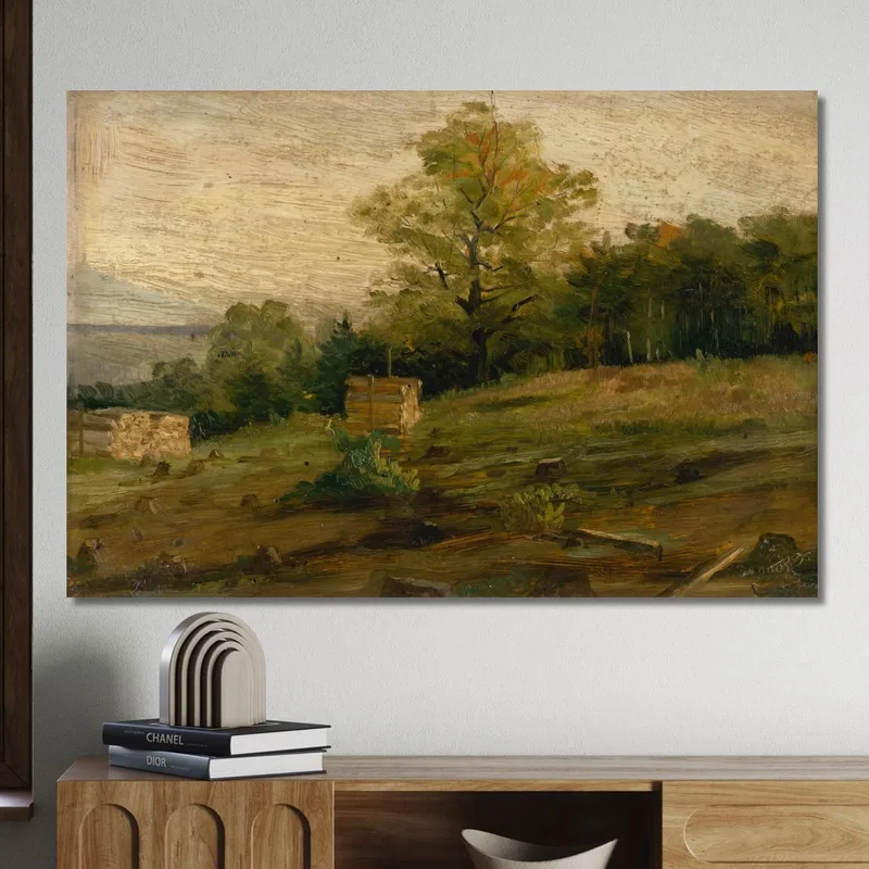 Paesaggio Con Cataste Di Legna Ľudovít Čordák