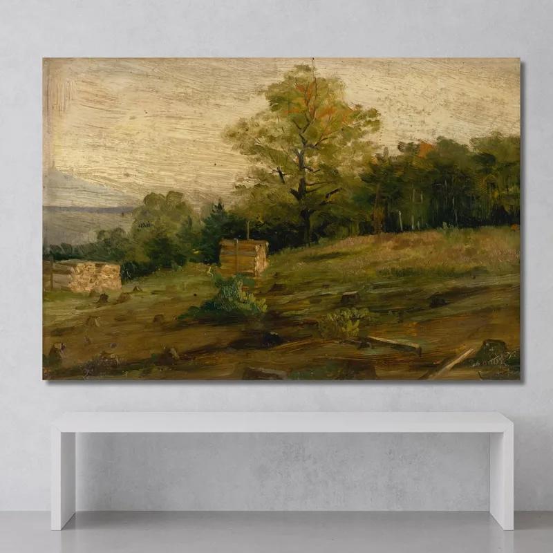 Paesaggio Con Cataste Di Legna Ľudovít Čordák