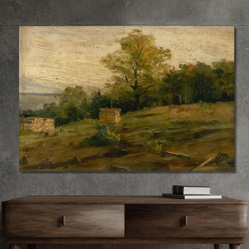 Paesaggio Con Cataste Di Legna Ľudovít Čordák