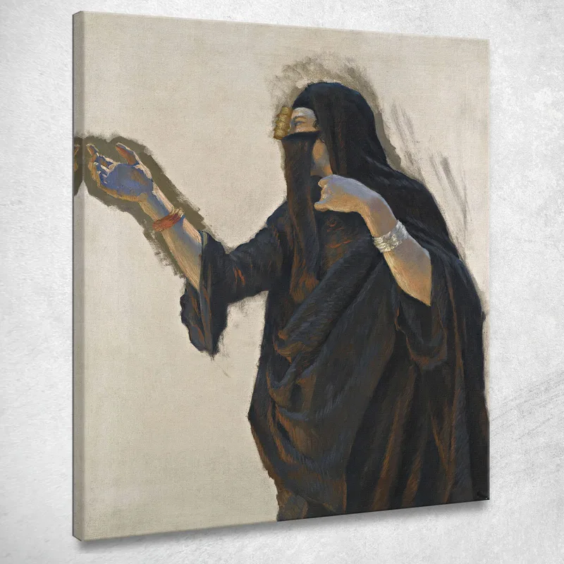 Veiled Lady Ludwig Deutsch canvas print