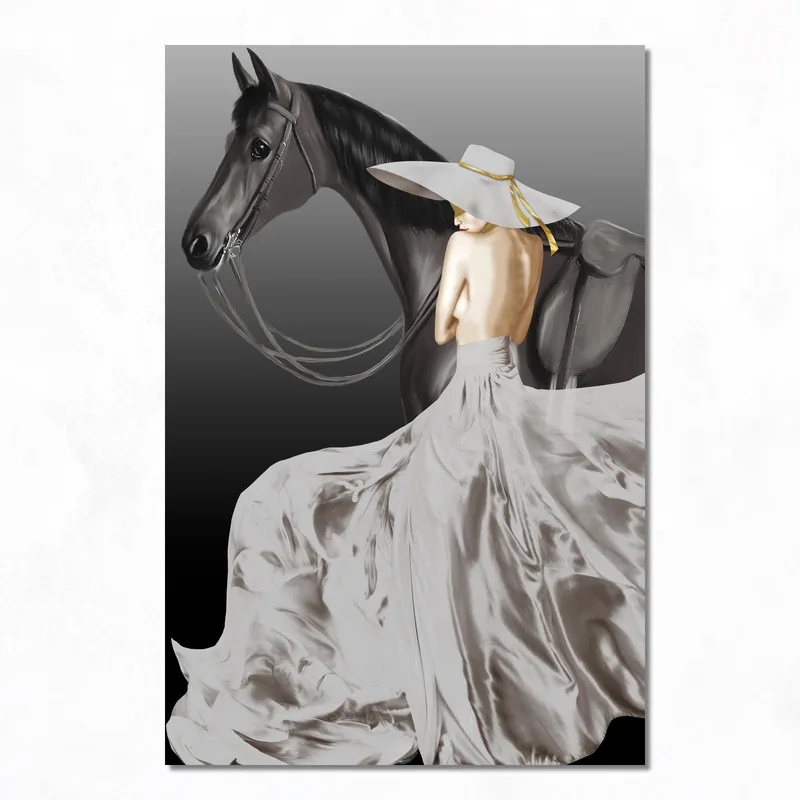 Eleganza Cavallo Nero stampa su tela
