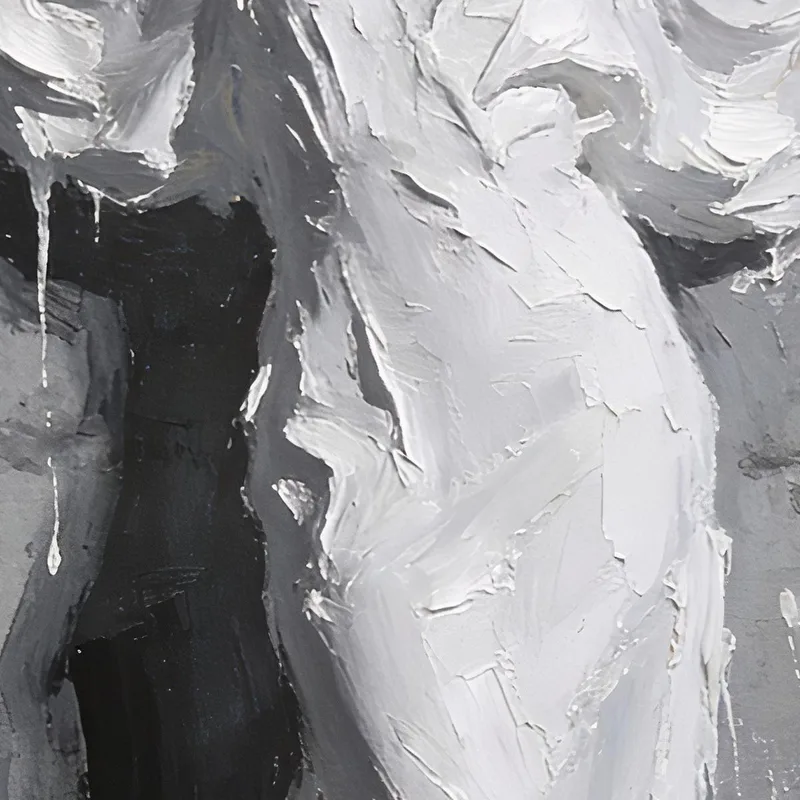 Élégance de Robe Blanche tableau moderne