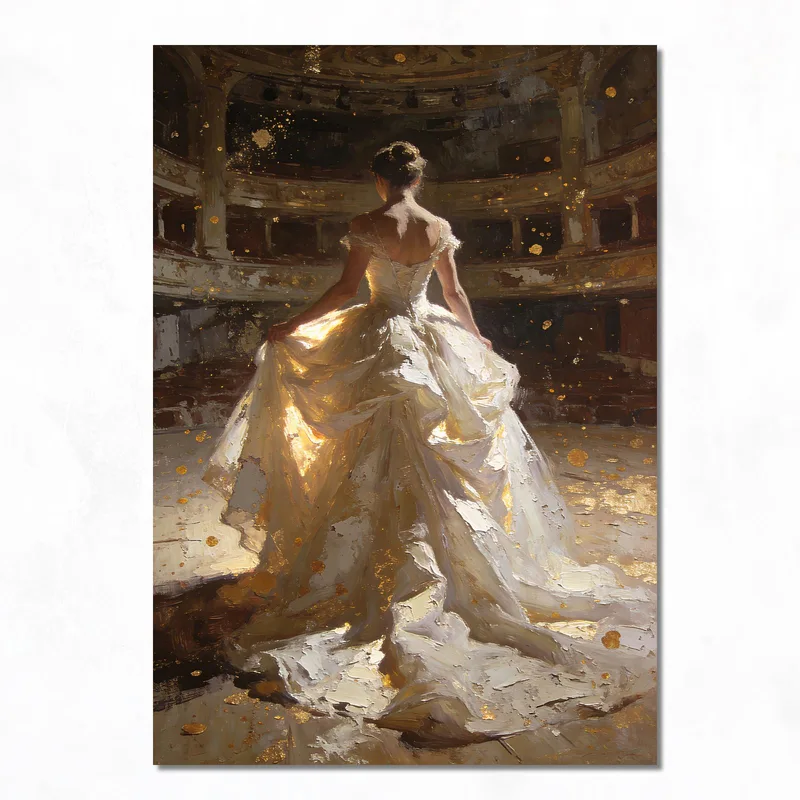 Quadro moderno abito bianco elegante