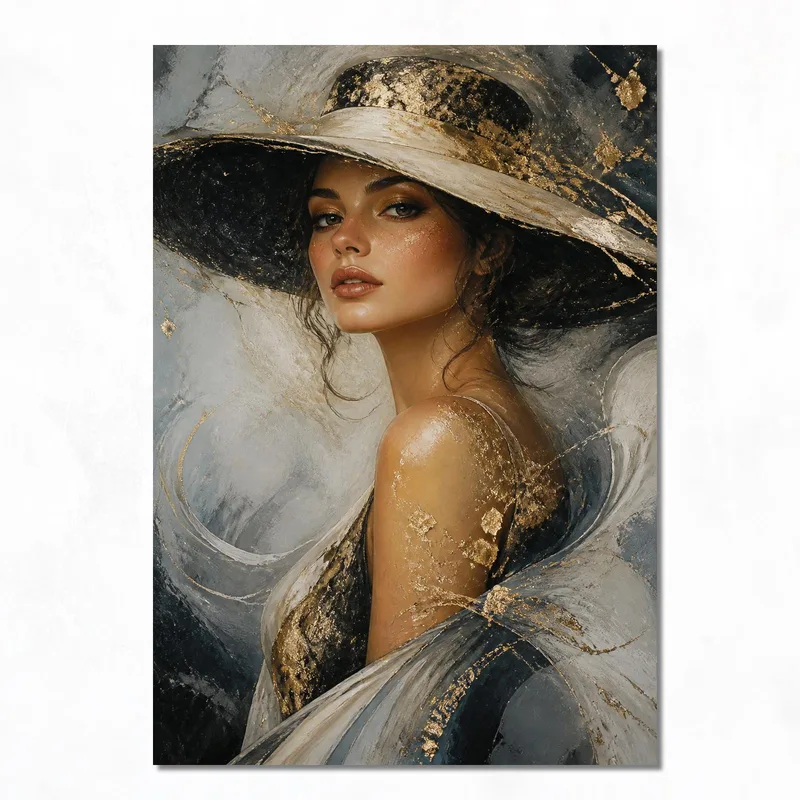 Portrait Féminin Élégant tableau sur toile