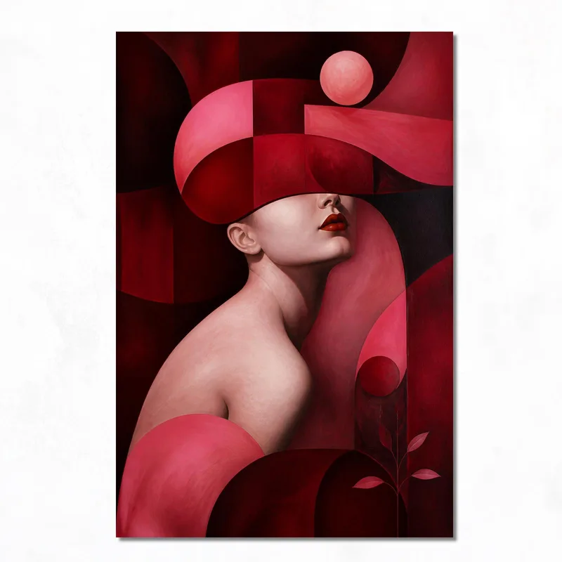 Portrait Féminin Abstrait tableau sur toile