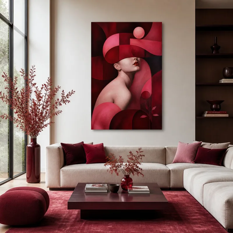 Portrait Féminin Abstrait tableau sur toile